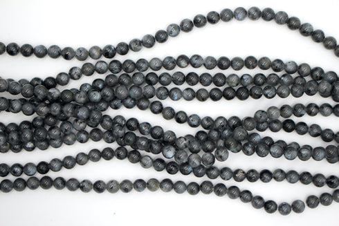 Black Labradorite Gemstone Beads, 6mm, Round